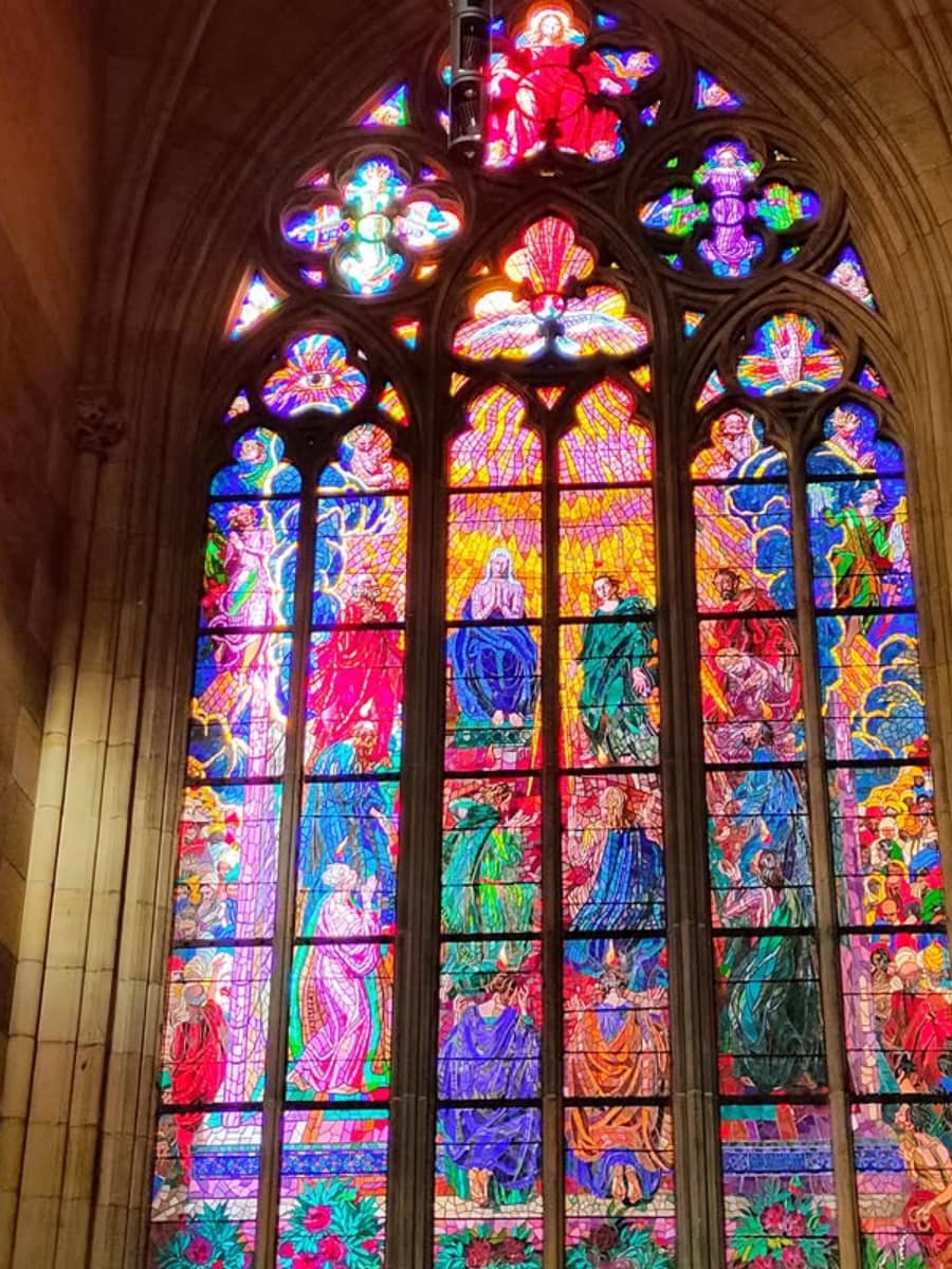 Pentecost window of Prague Castle