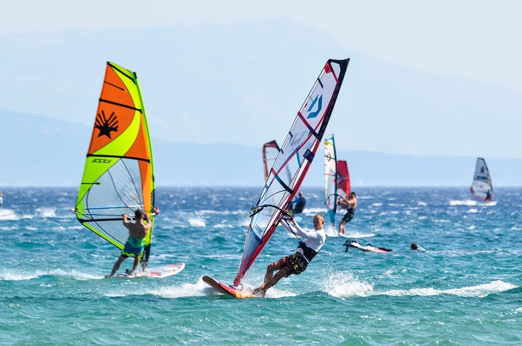 Windsurfing at Vasiliki Beach in Lefkada