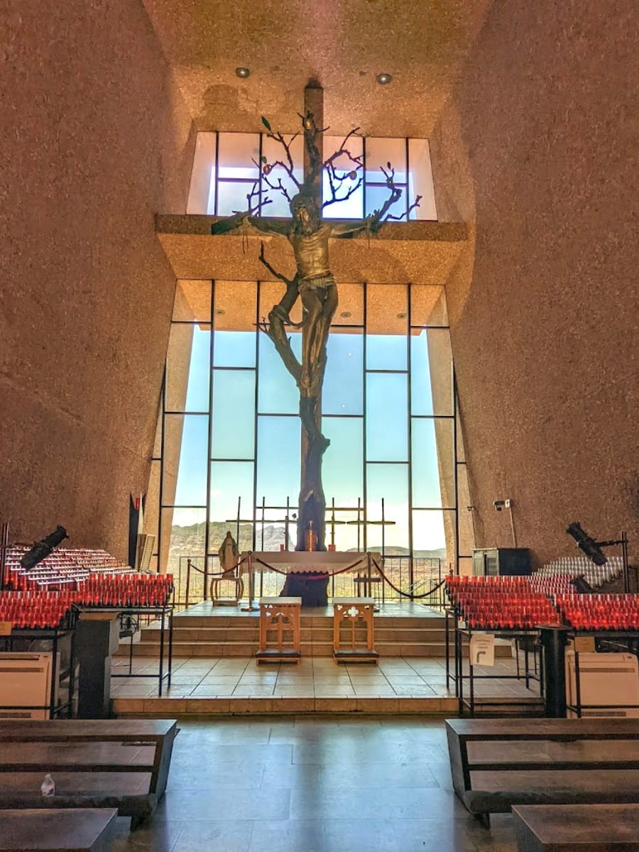 Inside of Chapel of the Holy Cross, Sedona