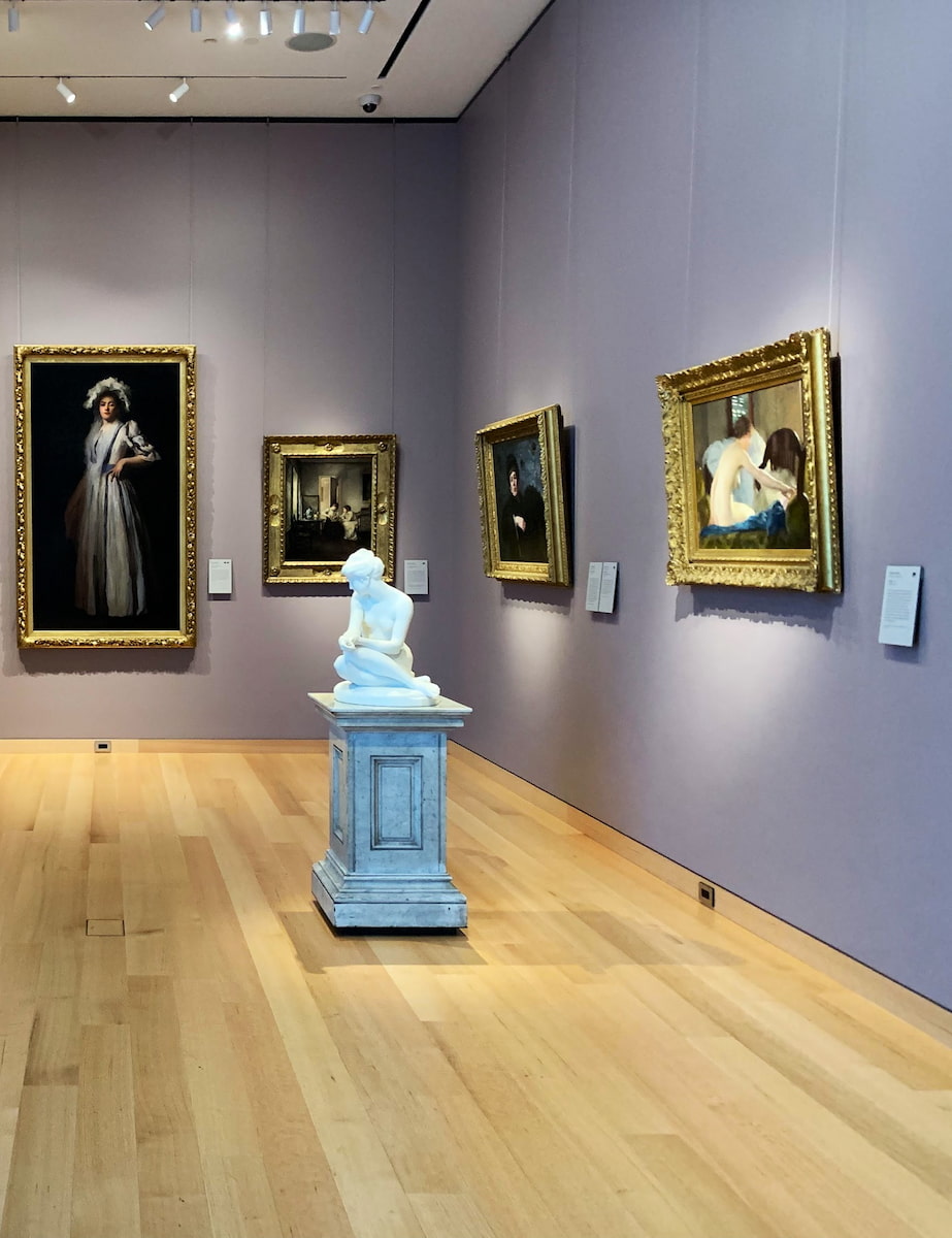 Exhibits in the Museum of Fine Arts