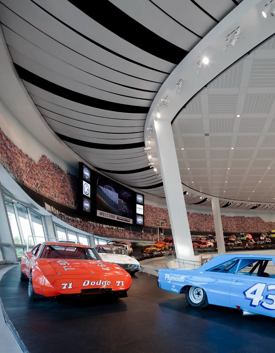 Inside of NASCAR Hall of Fame, Charlotte, NC