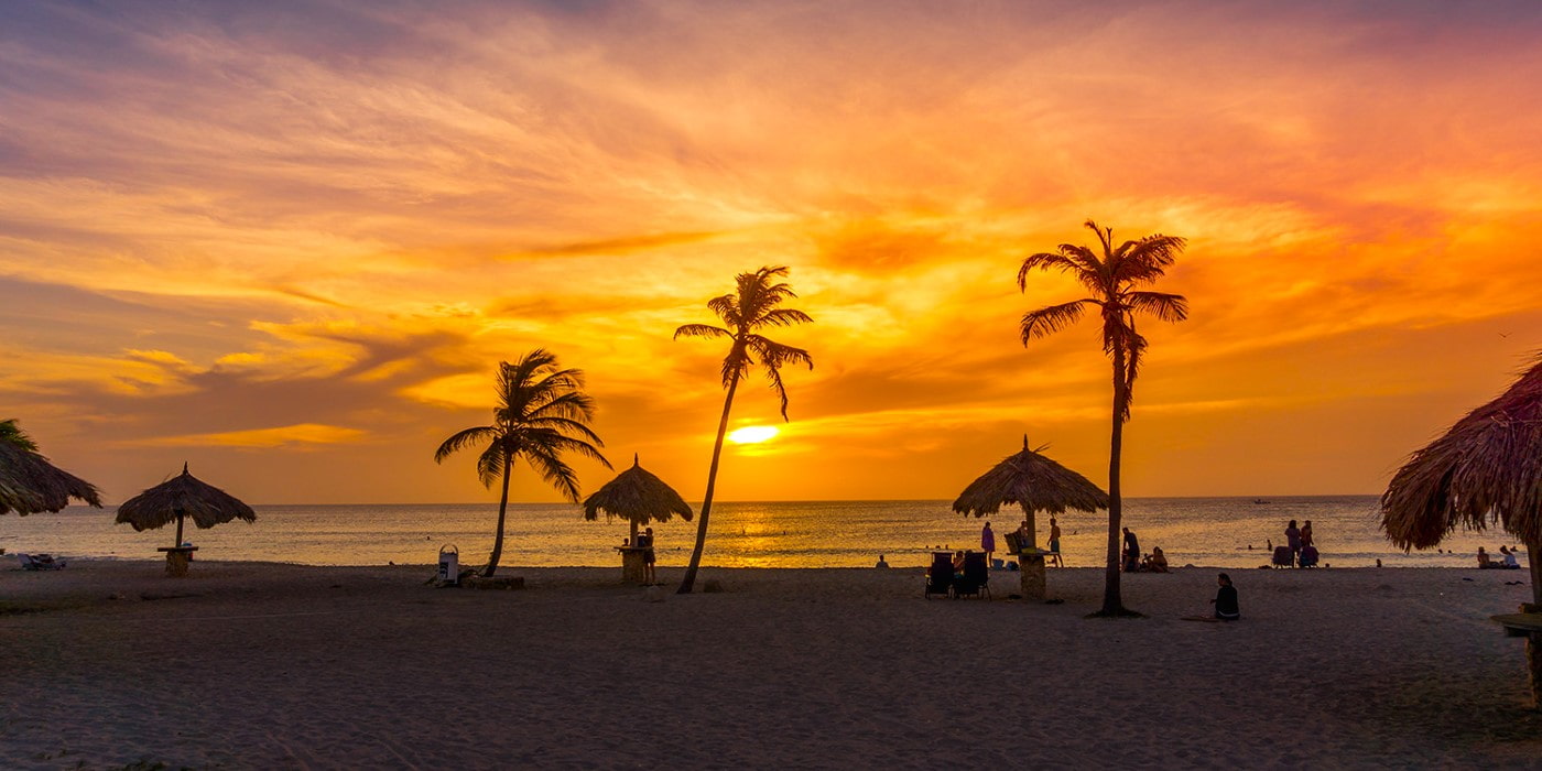 Arashi Beach Sunset, Aruba