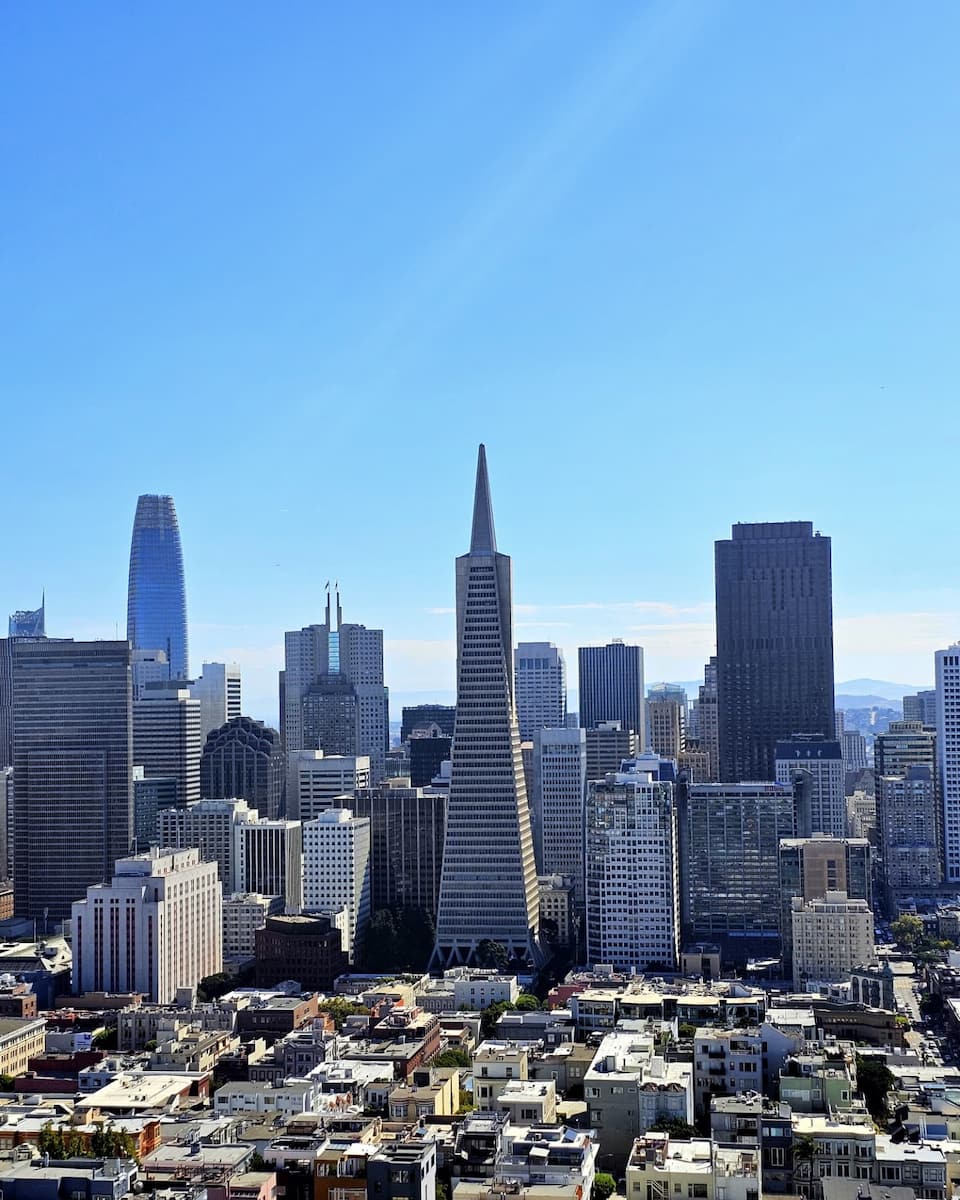 Panoramic views from Coit Tower, San Francisco
