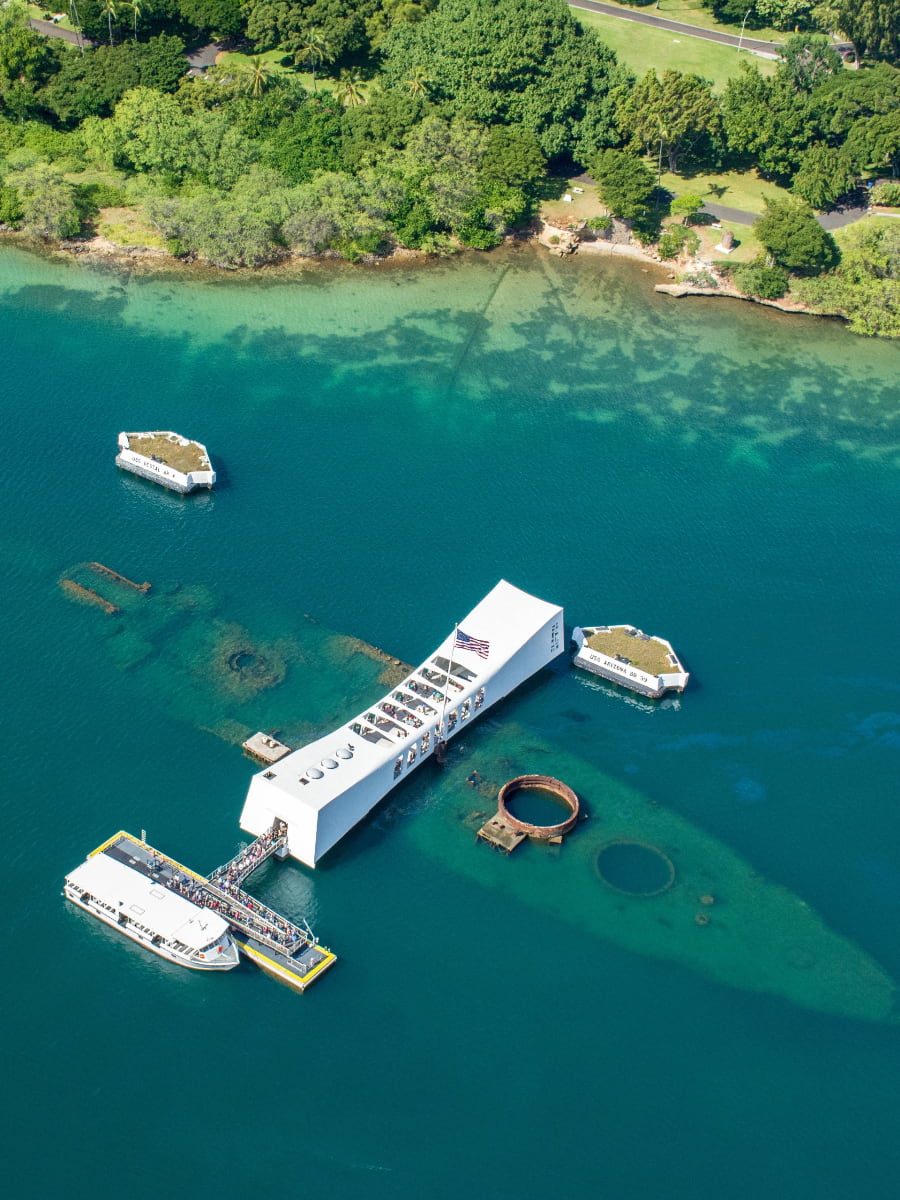 Pearl Harbor and USS Arizona Memorial, Oahu, Hawaii