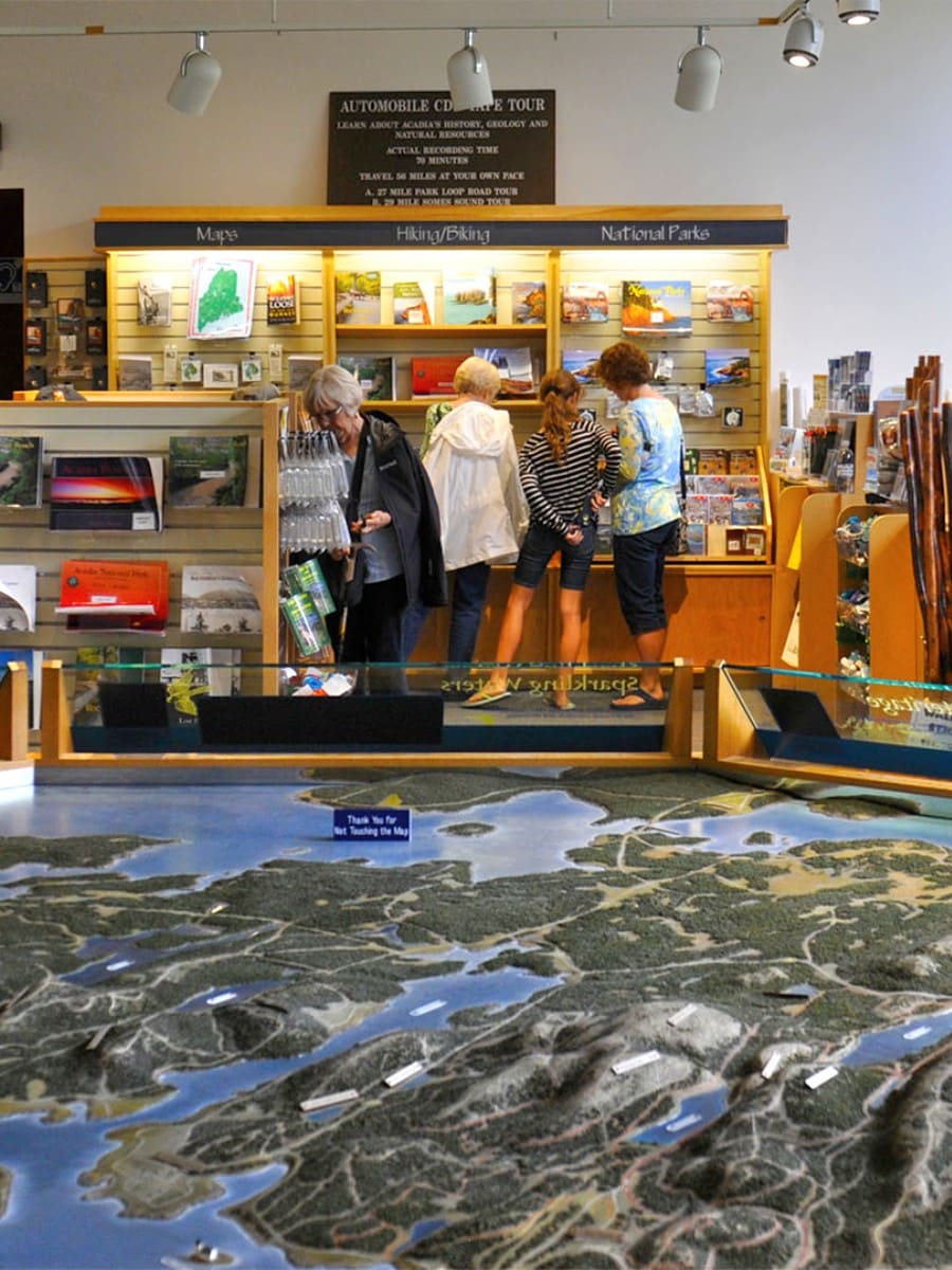 Inside of Hulls Cove Visitor Center, Bar Harbor, Maine