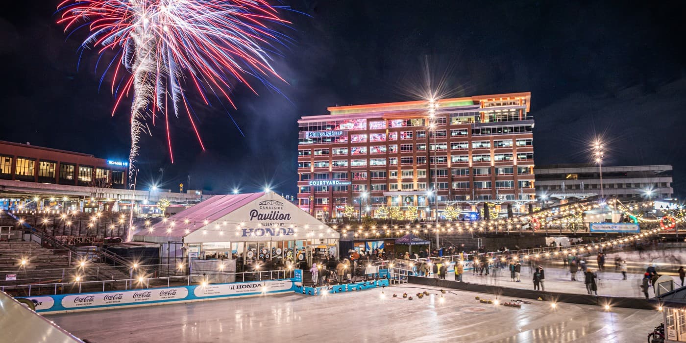 Ice at Canalside, Buffalo, NY