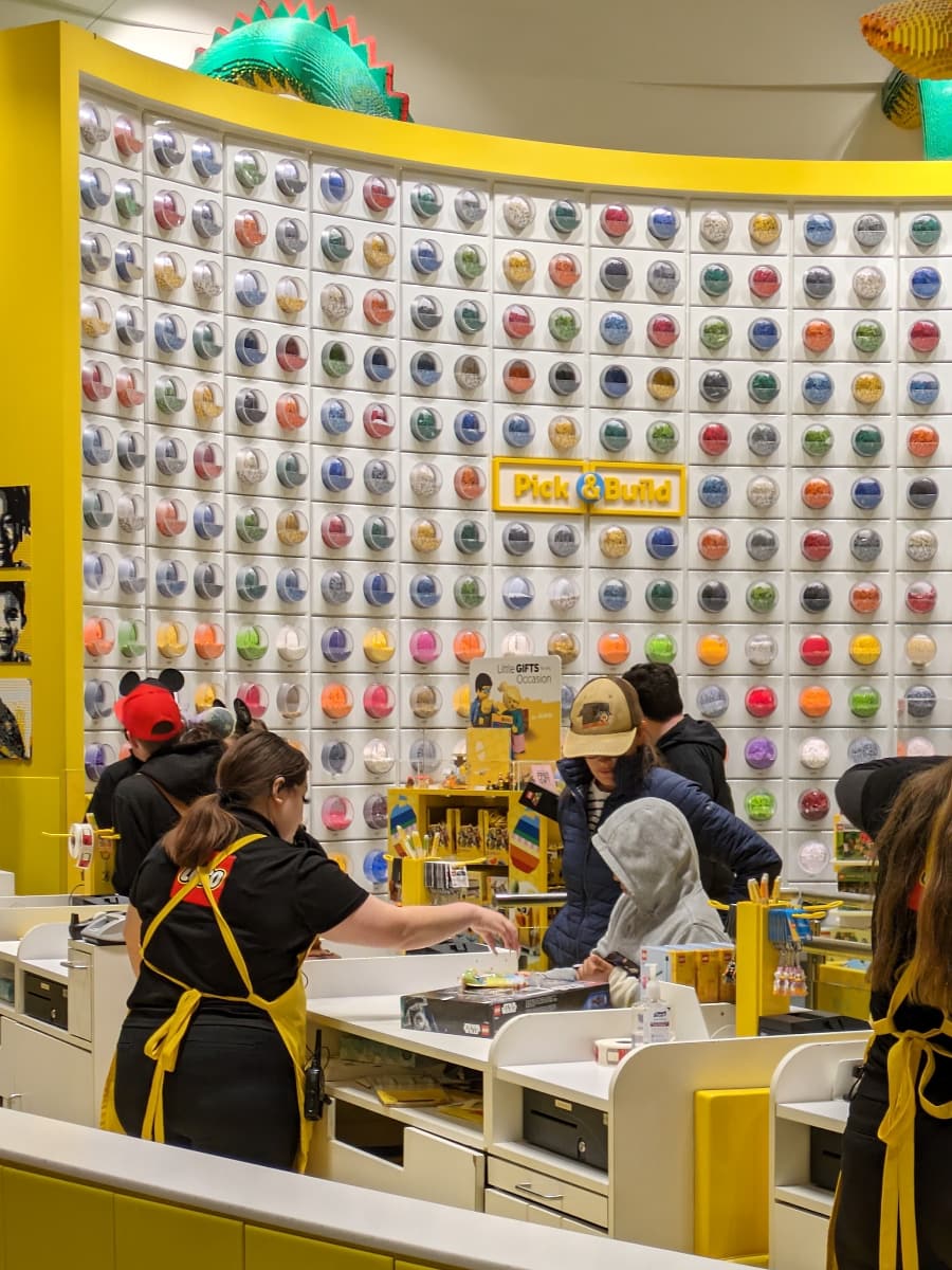 Inside of The LEGO Store, Orange County, California
