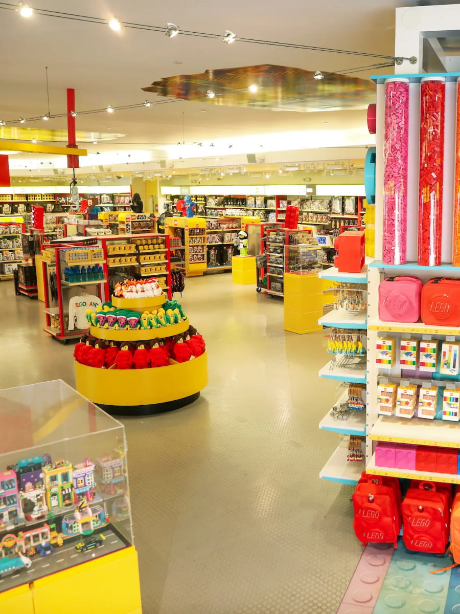 Inside of The LEGO Store, Orange County, California